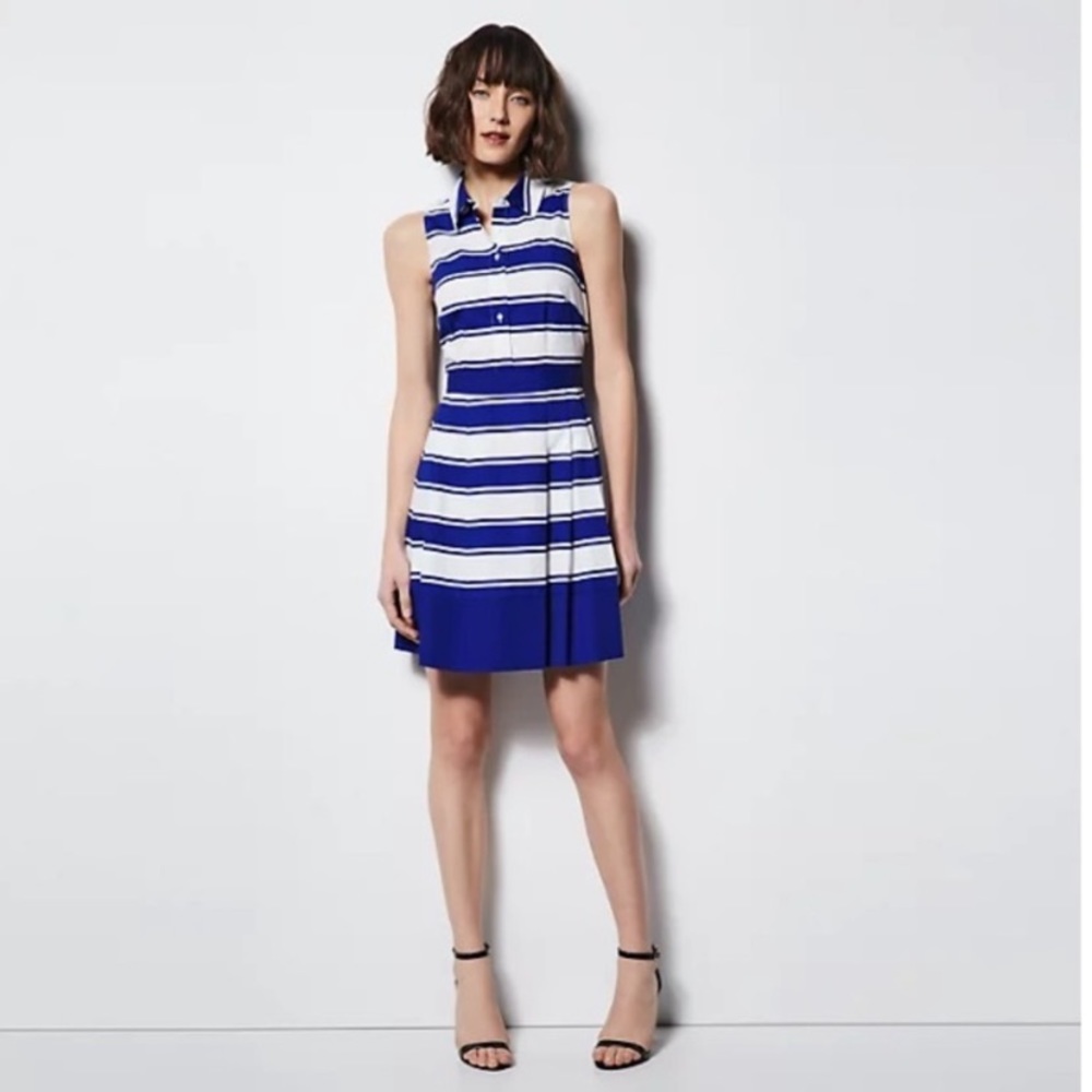 Milly for design nation blue& white striped dress